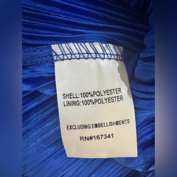 New! HELLO MOLLY LIVING UPTOWN PLISSE STRAPLESS MINI DRESS BLUE - Picture 6 of 10